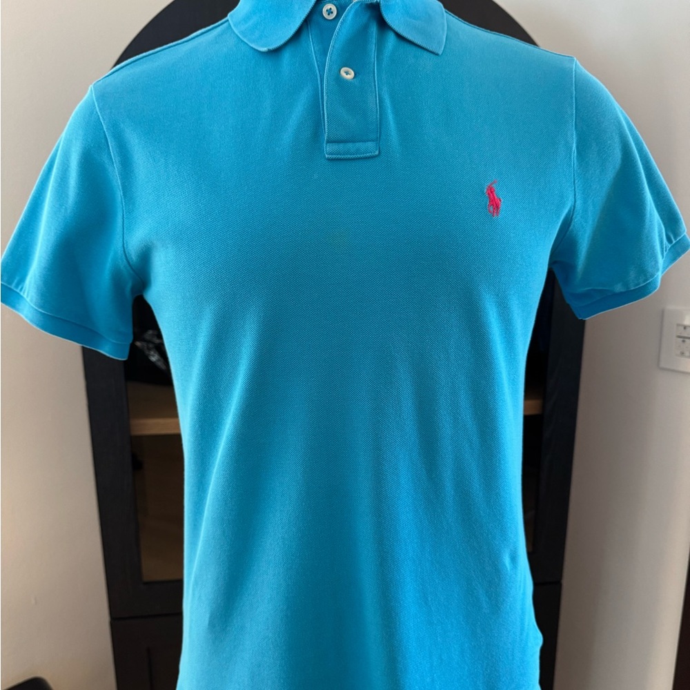Ralph Lauren Men's Bright Blue Polo Shirt
